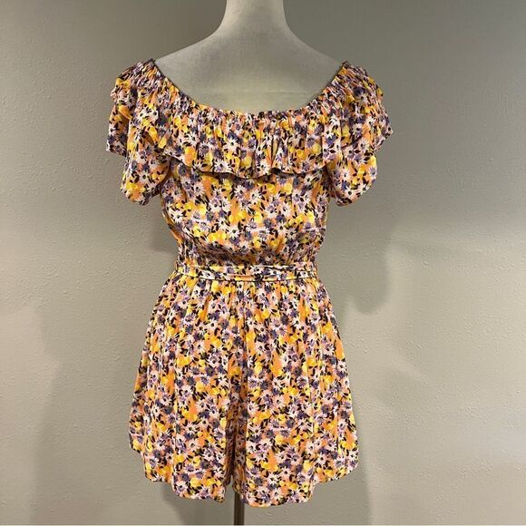 Floral Off-Shoulder mini Romper size small - Picture 8 of 14